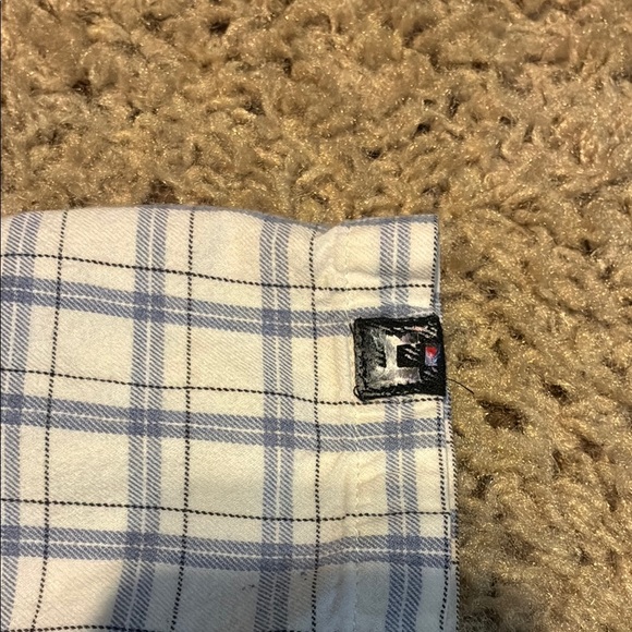 Tommy Hilfiger Blue and White Plaid Button Down Shirt - Picture 6 of 8